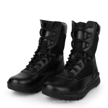 Gute Qualität Schwarz Leder Polizei Kampf Stiefel Armee Stiefel (2007)